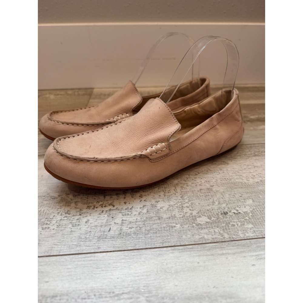 Hush Puppies Leather Loafers Quiet Luxury Women 9 Tan Slip On Old Money Preppy‎ - Picture 9 of 11